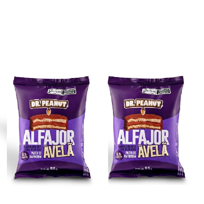 Dr Peanut Alfajor sabor Avelã 2x55G