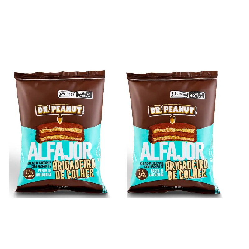 Dr Peanut Alfajor sabor brigadeiro de colher 2x55G