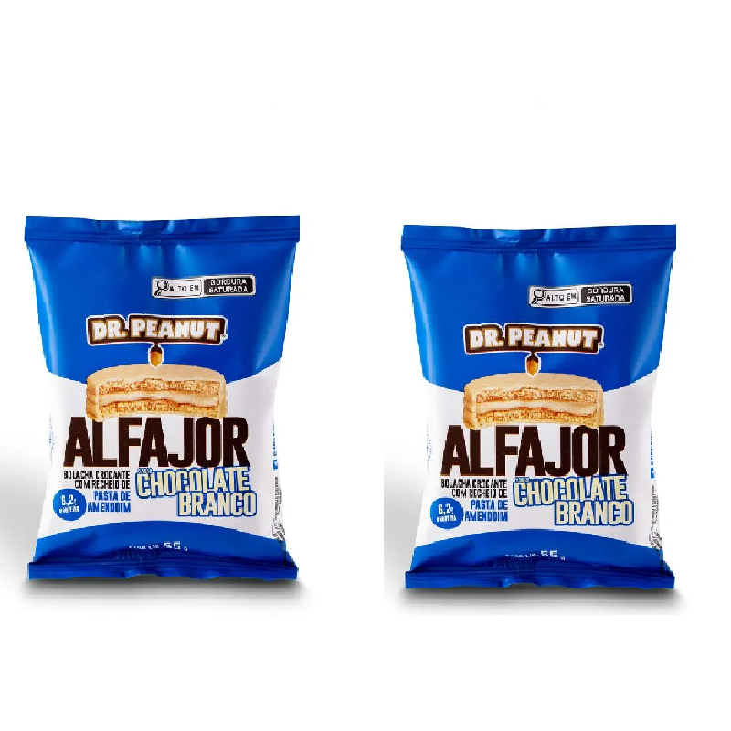 Dr Peanut Alfajor sabor chocolate branco 2x55G