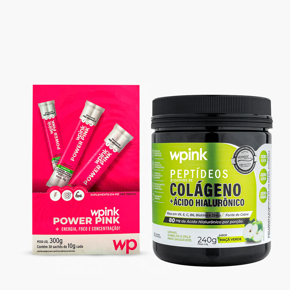 Pré- treino limão + colágeno maça verde Wpink