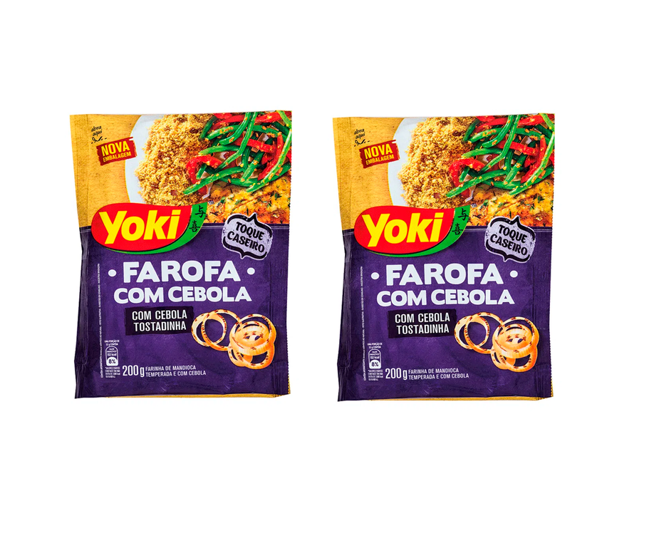 Yoki Farofa Temperada Cebola 2 x 200g