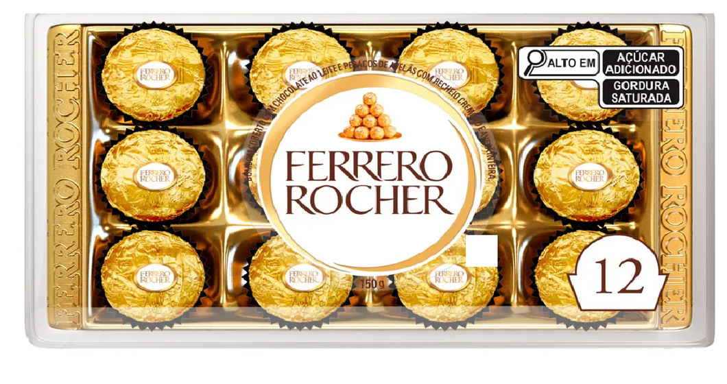 Bombons Ferrero Rocher Tradicional e Collection 12 Unidades