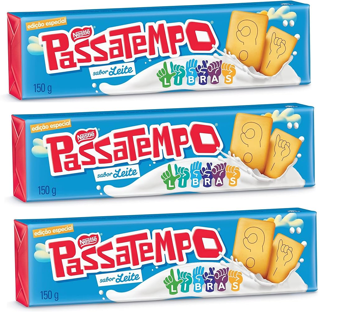 Nestlé Biscoito PASSATEMPO® Leite 3 x 150g