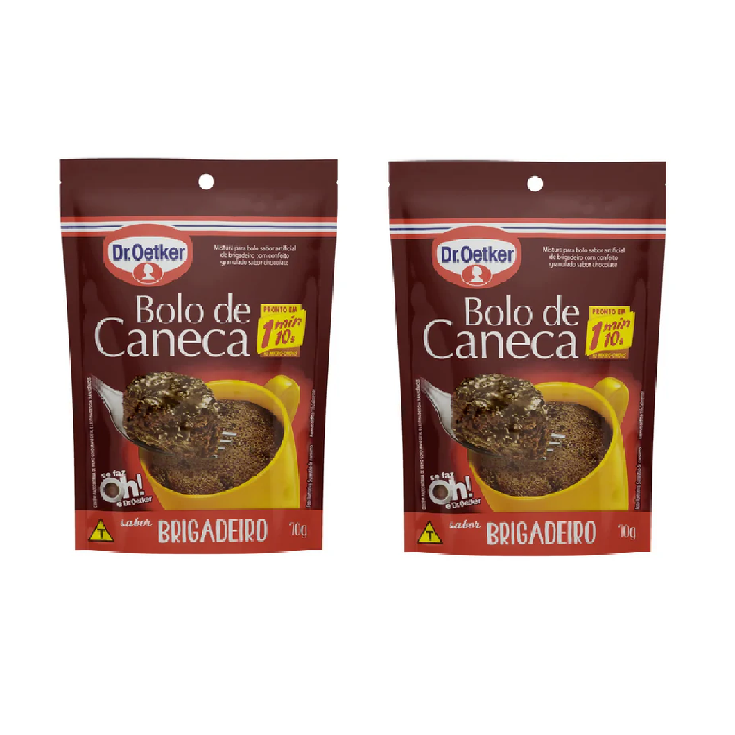 Dr. Oetker Mistura Para Bolo de Caneca  Brigadeiro 2 x 70G  140g