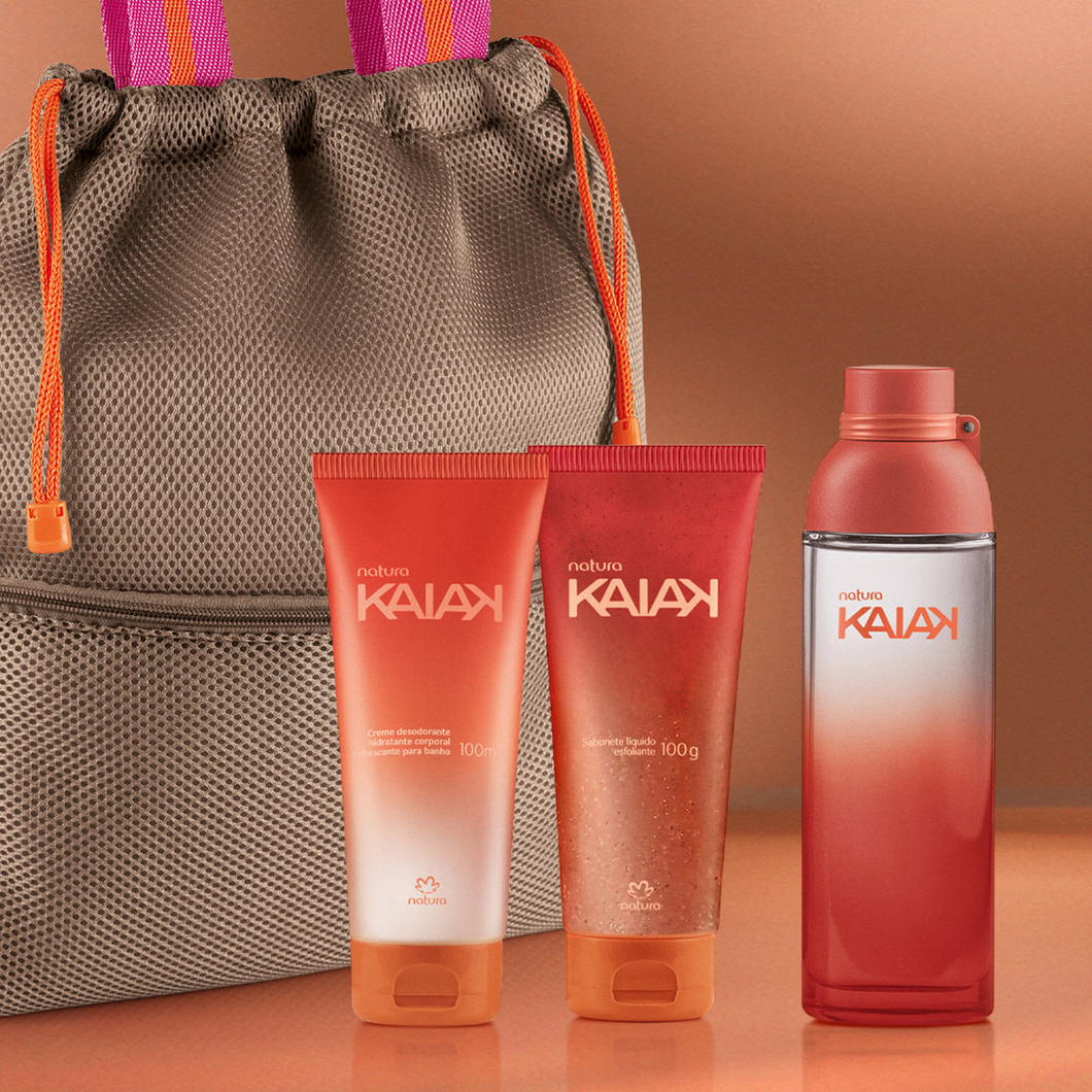 Natura kit:  Kaiak Feminino - 3 unid + Bolsa Promoção!!