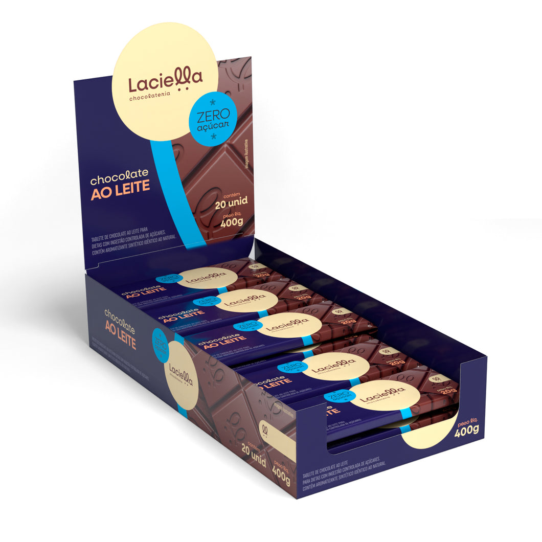 Laciella chocolate 70% cacau ZERO lactose 20x20Gr