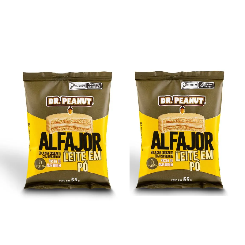 Dr Peanut Alfajor sabor leite em pó 2x55G