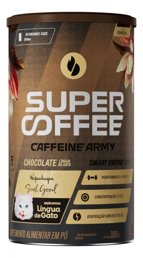 Supercoffe 3.0 Caffeine  Army Língua de Gato 380G ( LANÇAMENTO)