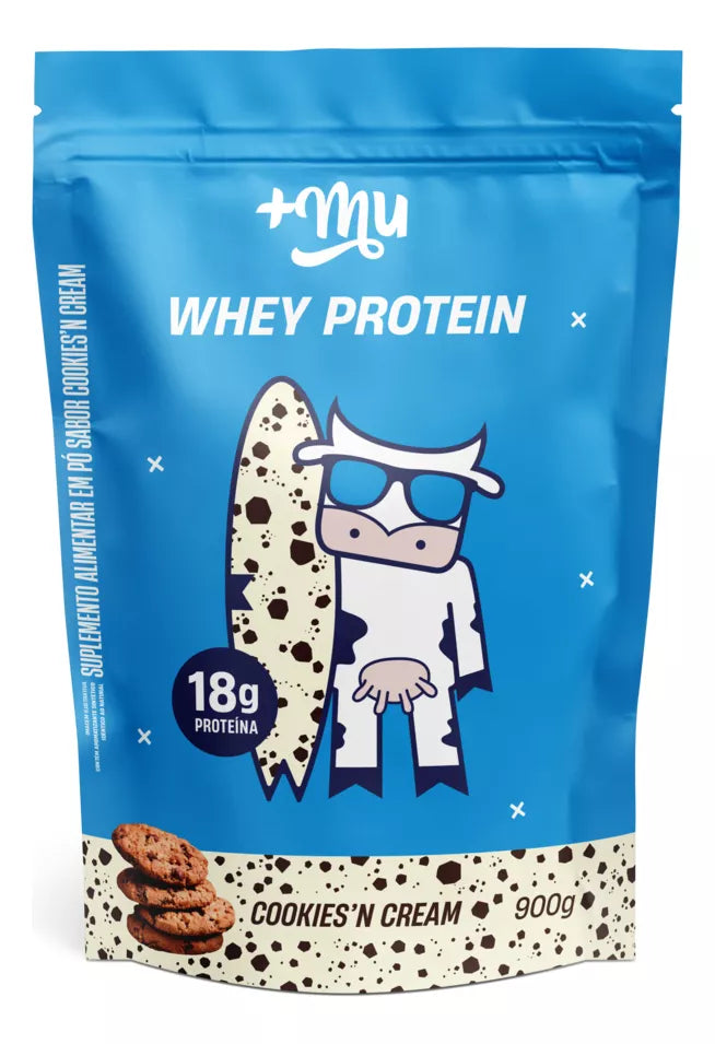 WHEY CONCENTRADO +MU - COOKIES'N CREAM - REFIL 900G