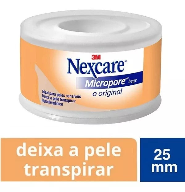 Fita Micropore Bege Nexcare 25mm X 4,5m