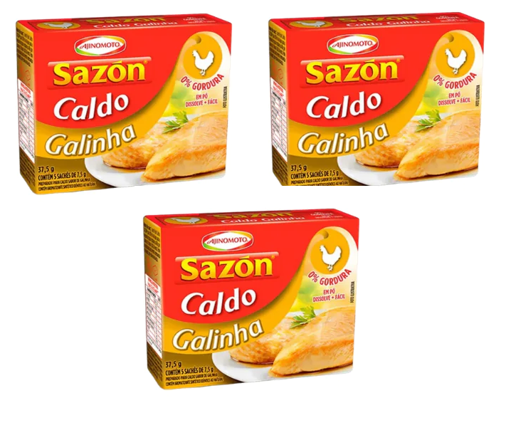 Sazon Caldo Galinha 3 x 37.5g   113g