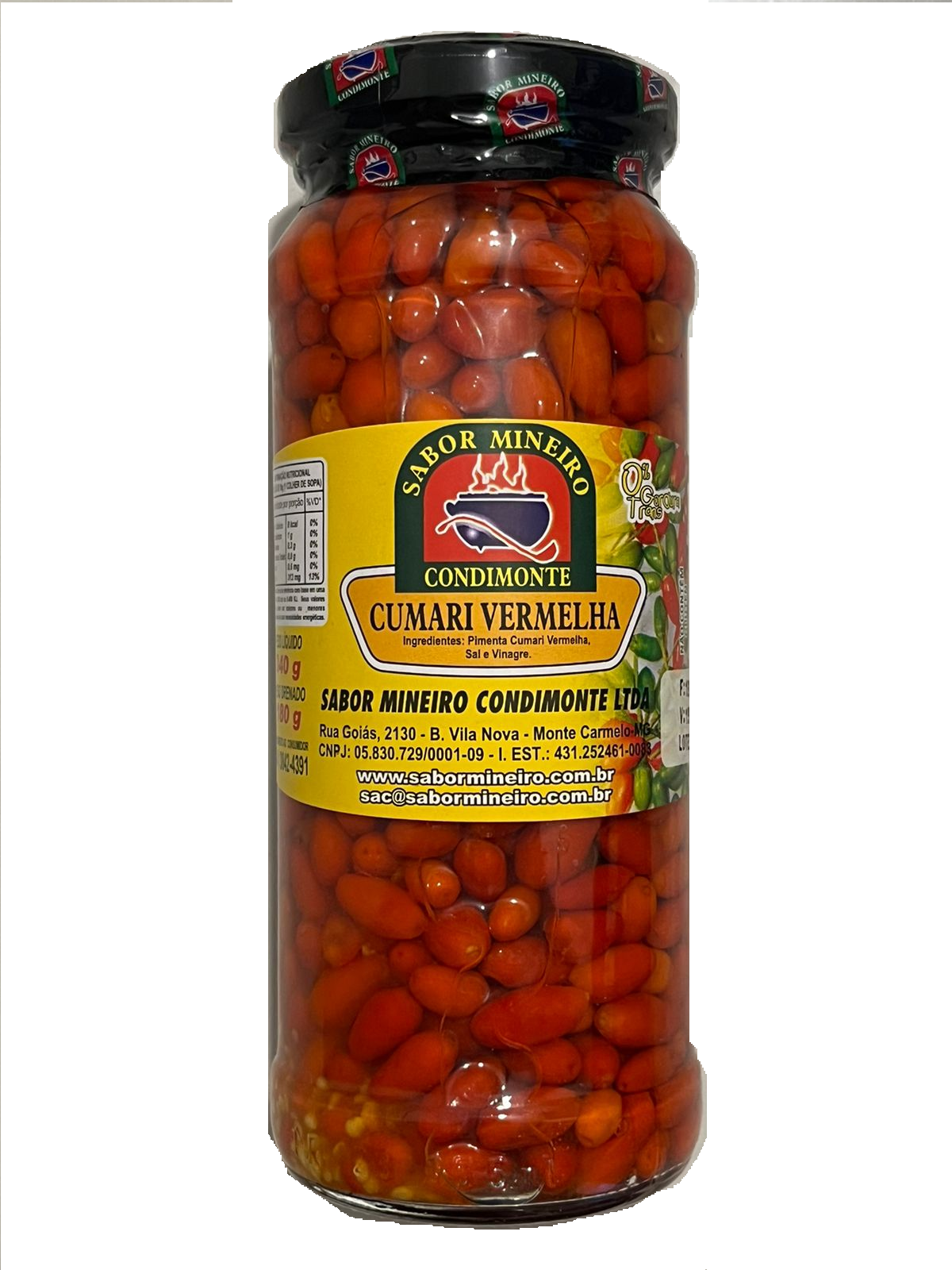 Sabor mineiro pimenta Cumari vermelha 340G