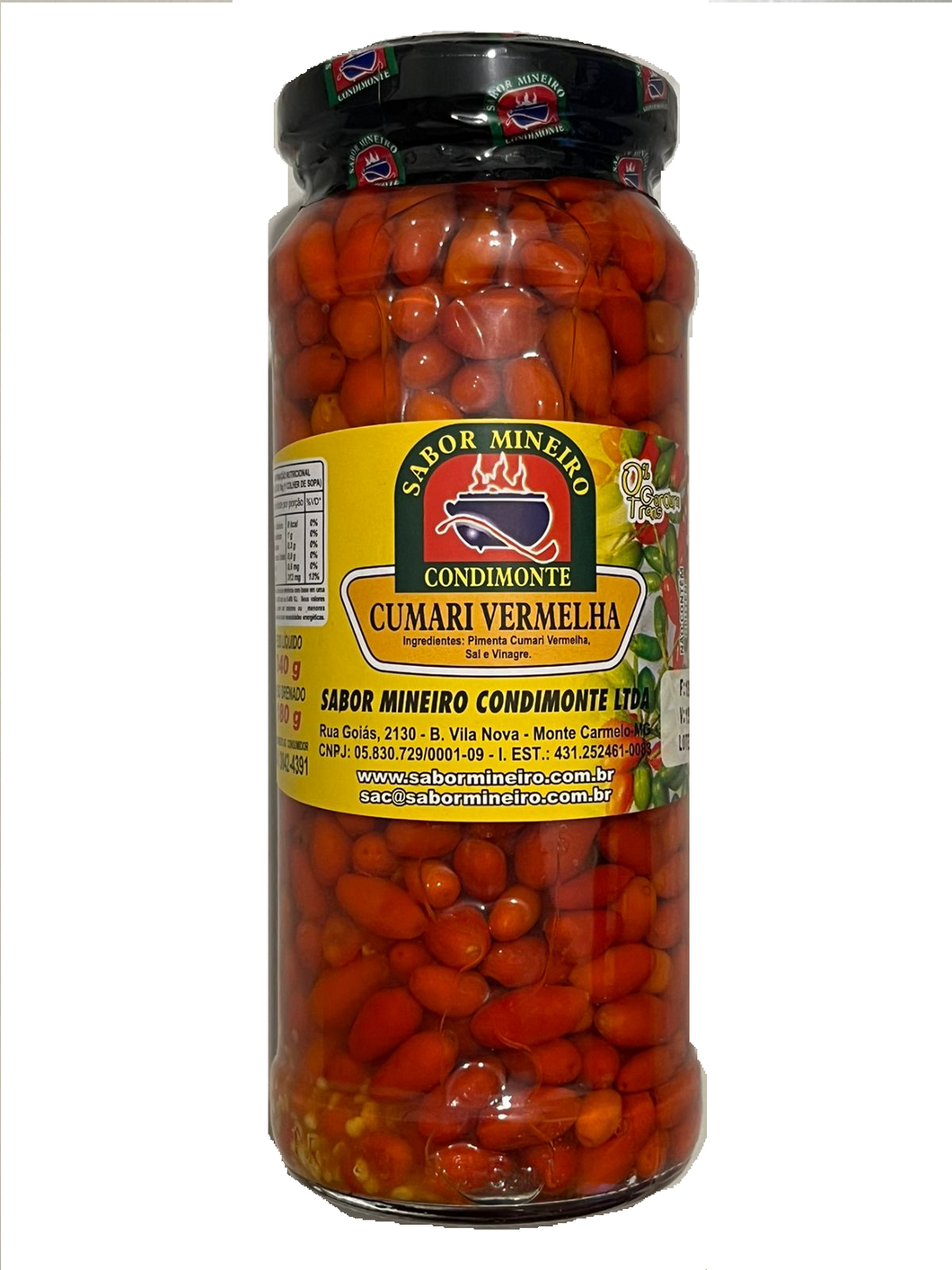 Sabor mineiro pimenta Cumari vermelha 340G