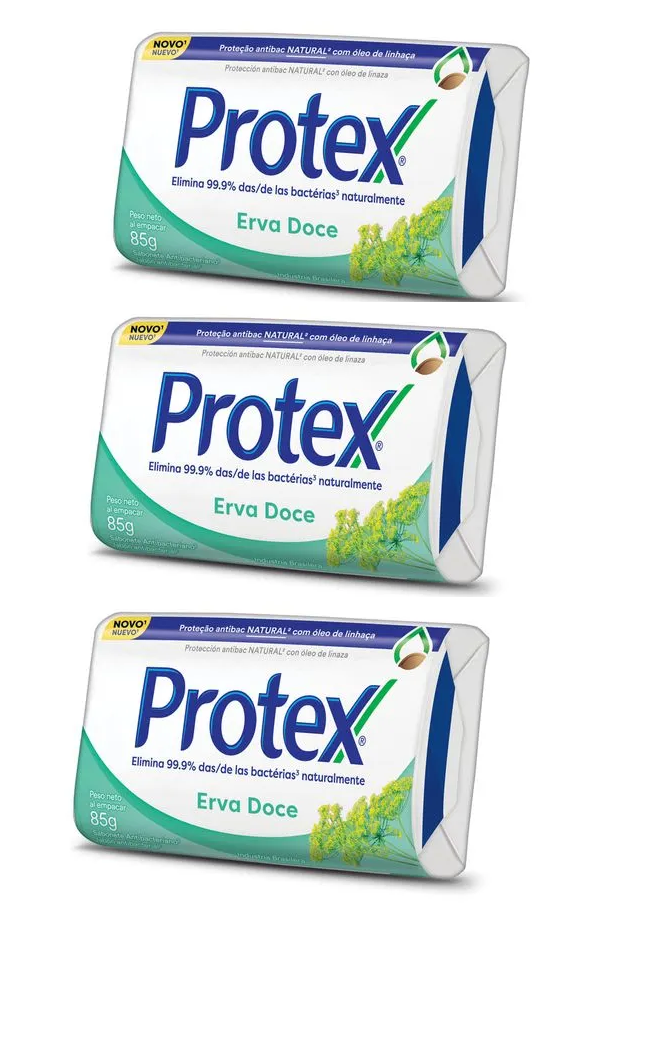 Protex Erva-Doce Sabonete Antibacteriano 3x85g