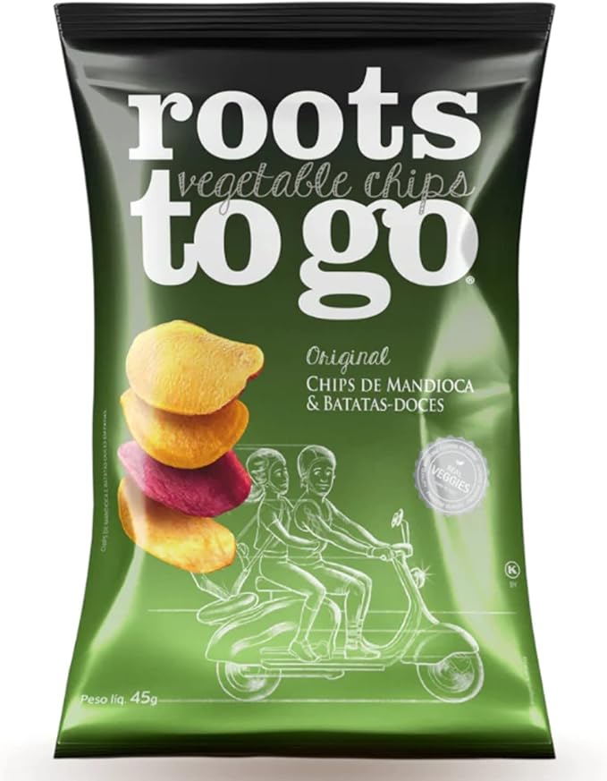 Roots To Go  Chips De Mandioca E Batata-Doce 45g